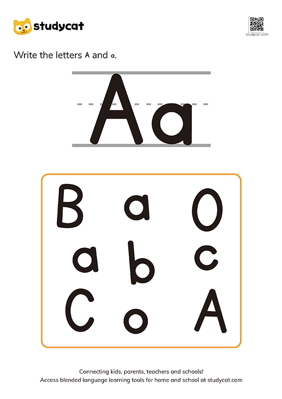 English alphabet 'Aa' writing (1)