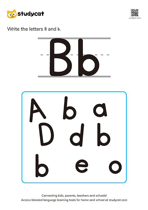 English alphabet 'Bb' writing (1)