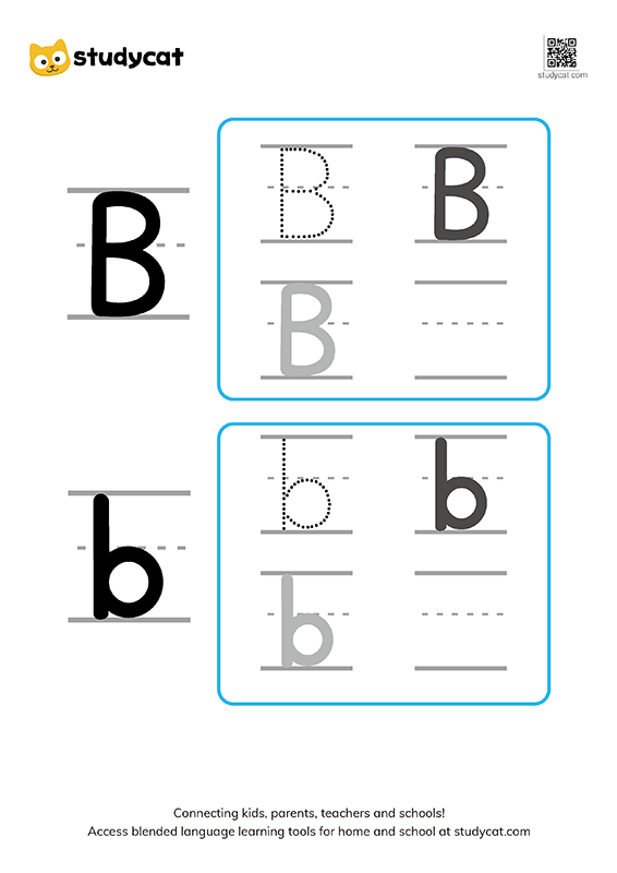 English alphabet 'Bb' writing (2)
