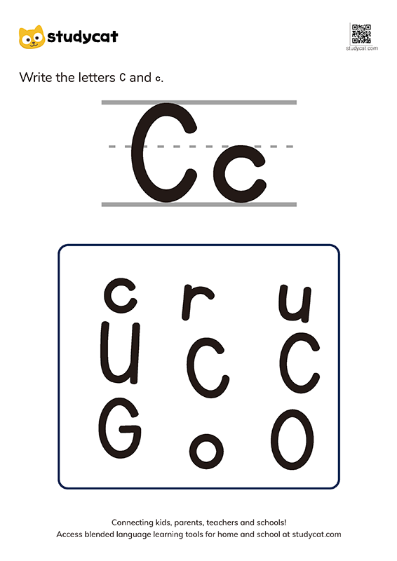 English alphabet 'Cc' writing (1)