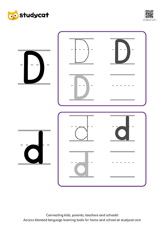English alphabet 'Dd' writing (2)