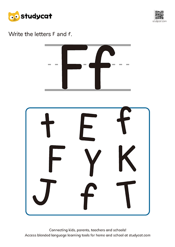 English alphabet 'Ff' writing (1)