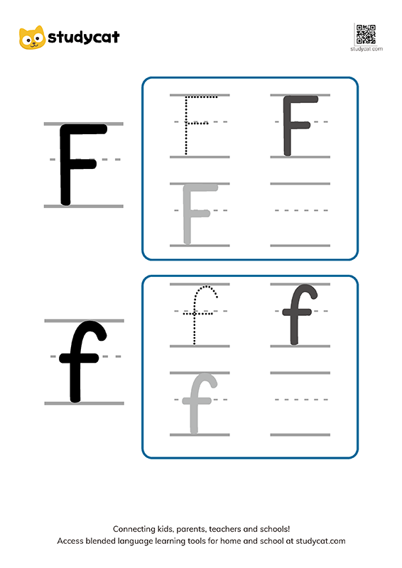 English alphabet 'Ff' writing (2)