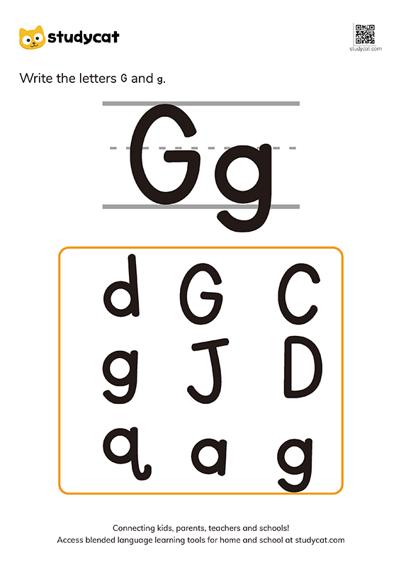 English alphabet 'Gg' writing (1)