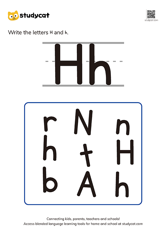 English alphabet 'Hh' writing (1)