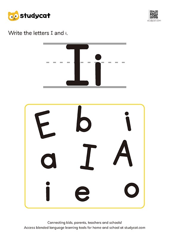 English alphabet 'Ii' writing (1)