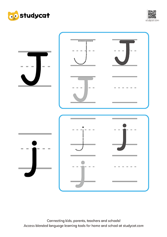 English alphabet 'Jj' writing (2)