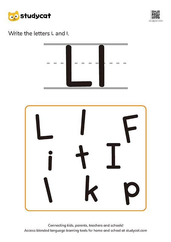 English alphabet 'Ll' writing (1)
