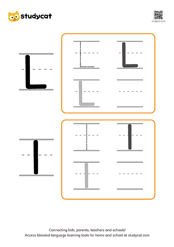 English alphabet 'Ll' writing (2)