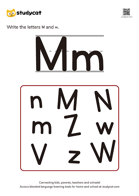 English alphabet 'Mm' writing (1)