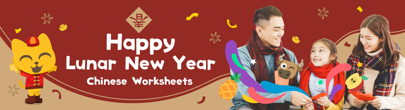 Happy Lunar New Year - Chinese Worksheets